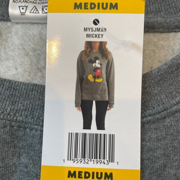 Disney medium Chenille patch print Mickey Mouse sweatshirt SP2 2054 - Picture 8 of 13